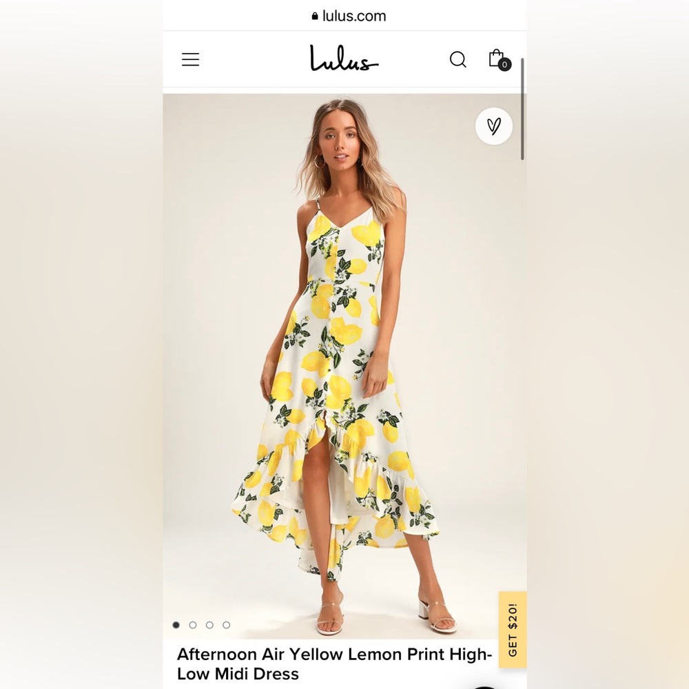 Lulus Lemon Midi Dress